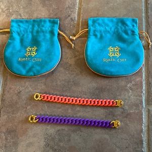 2 Rustic Cuff Jelly Bracelets